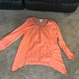 Peachy tunic by design history